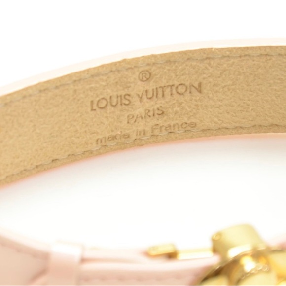 Louis Vuitton Pink Patent Leather Logo Bracelet - Picture 8 of 8